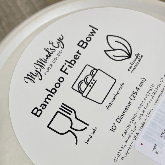 Halloween PINK Pastel Candy Corn Bamboo Fiber Trick or Treat Bowl 🎃🩷 10” NeW - Picture 5 of 5